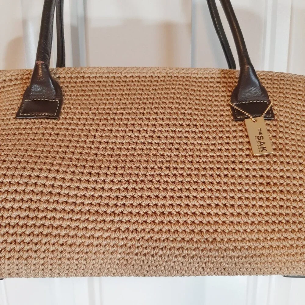 The Sak X Elliott Lucca Woven Nylon & Leather Trim Shoulder Bag